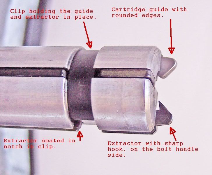 Savage Mark II Bolt Face, Extractor And Guide Placement Photo by